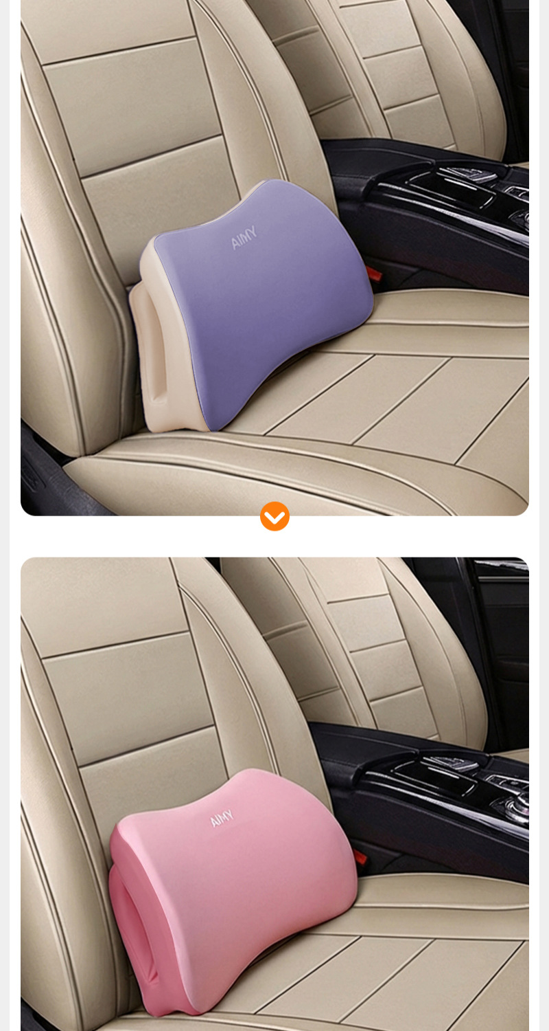 Car Lumbar Support Cushion, Thin Small Lumbar Pillow, Tailbone Car Seat Cushion, Lumbar Protection, Seat Support, Memory Foam Lumbar Pillow