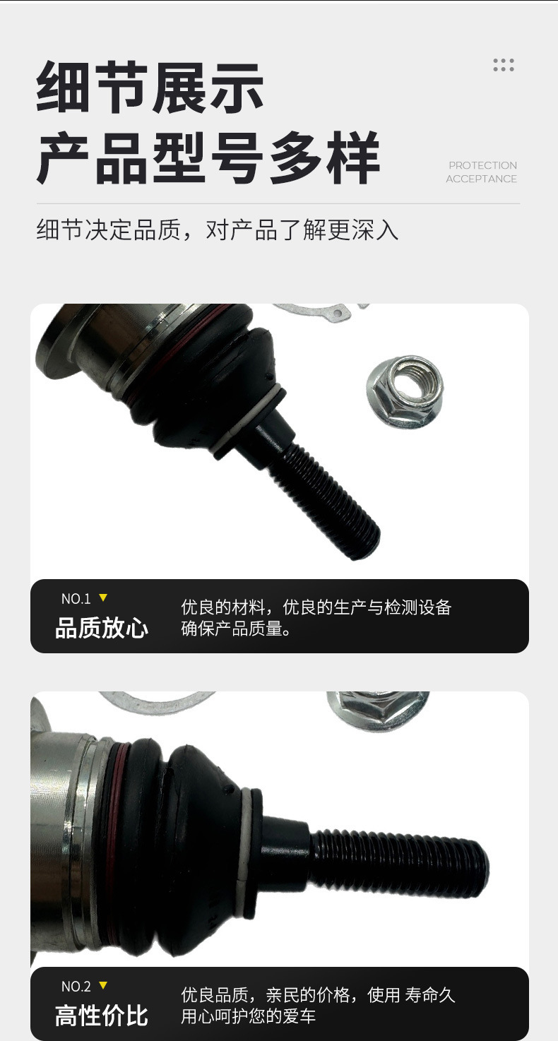 Suitable for Discovery 3 L319 Rear Lower Suspension Ball Joint Left/Right Four-Wheel Drive Rbk500170