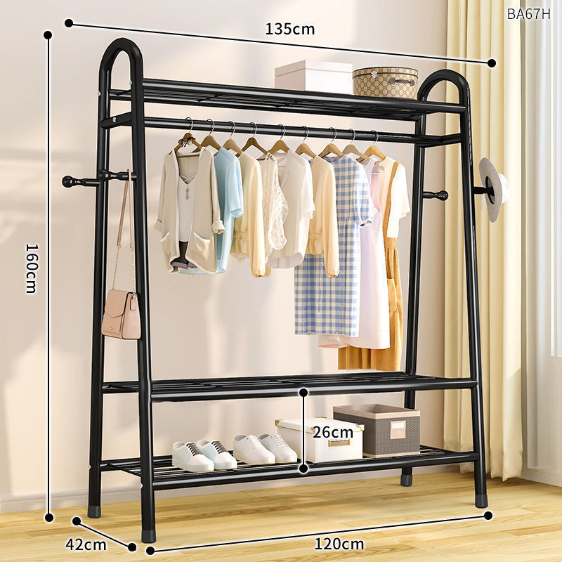 Tendedero, piso, piso, dormitorio, perchero, balcón, perchero, poste de ropa simple para el hogar, estante de ropa para el dormitorio