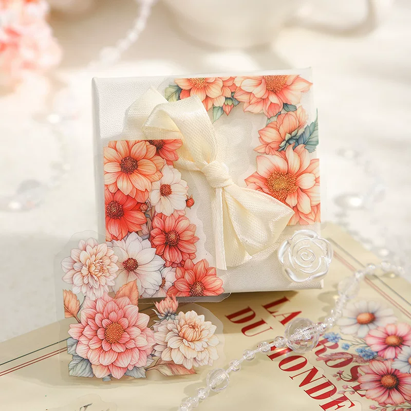 美好的一天 Flower corner theme PET sticker Flower corner series hand account material DIY decoration collage