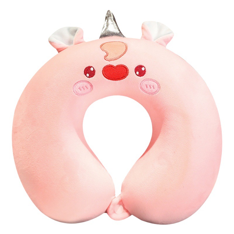 Algodón de memoria u almohada cuello almohada cuello siesta cervical cabeza cuello almohada avión coche dormir u almohada dormir de lado