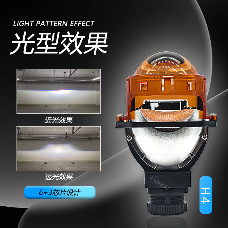 Venta al por mayor nuevo 24V lámpara de la linterna del coche adecuado para LED doble luz lente modificación lejos y cerca de luz Lossless universal proyector