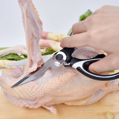 Stainless steel strong chicken bone kitchen household scissors for bone and meat cutting multifunctional multi-purpose labor-saving daily scissors