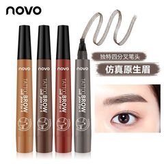 NOVO5247雙頭四分叉液體眉筆多色訪水彩妝染眉廣州愛莉彩妝批發