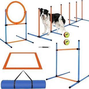 Pet dog agile training jumper jumping circle barriers wholesale pet training equipment Dog jump training column