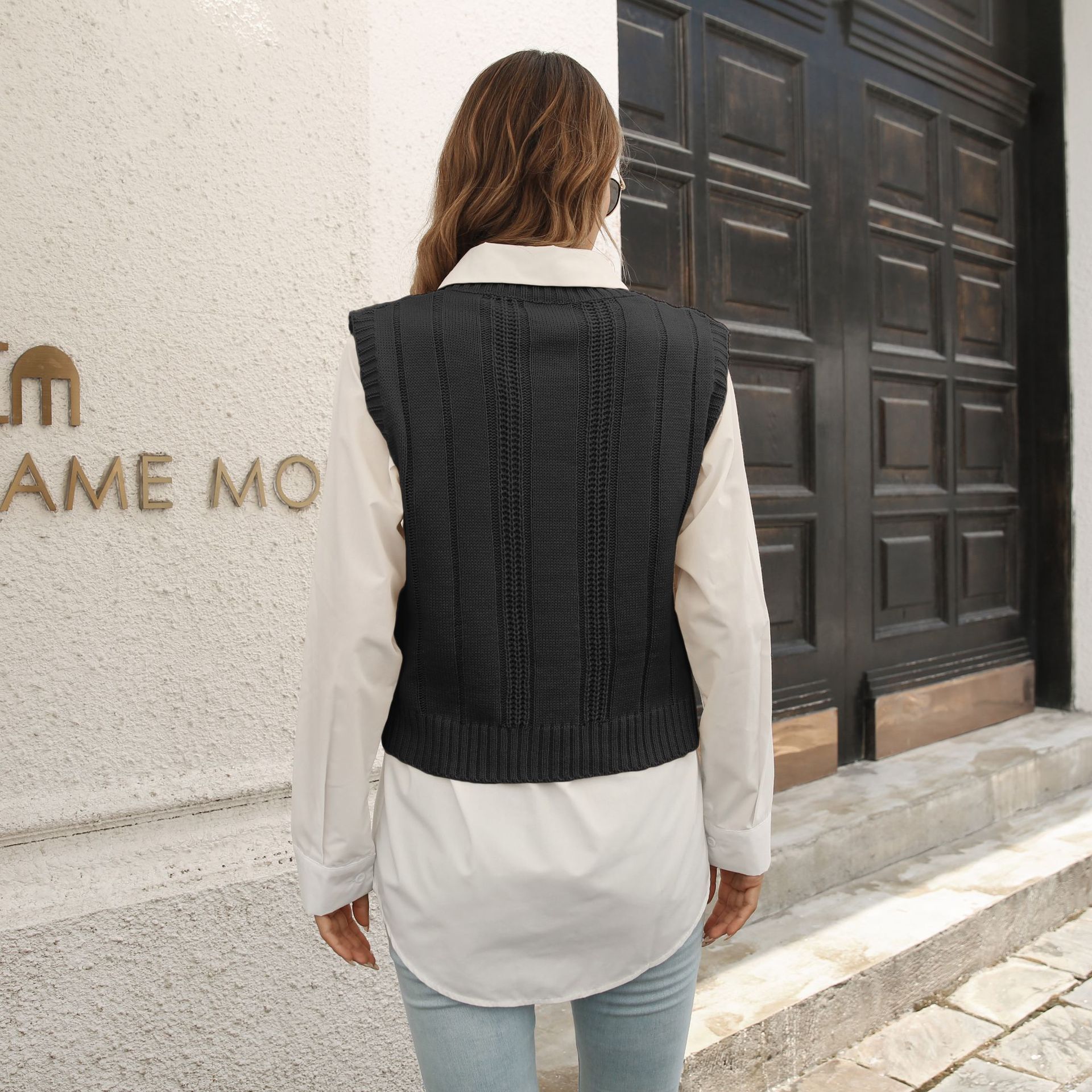 Popular Vest Sweater Women Vest Autumn Winter Knitwear Sweater 16 Popular Vest Sweater Women Vest Autumn Winter Knitwear Sweater
