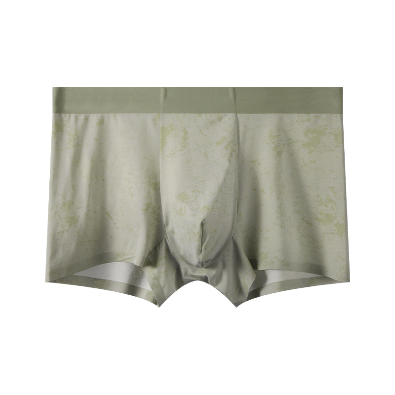 Procesamiento de ropa interior de hombre de seda de hielo personalizada, antibacteriano de verano, ultrafino, transpirable, fresco, deportivo de secado rápido, pantalones cuadrangulares de gran tamaño