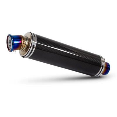 STB stainless steel universal – Motorcycle exhaust pipe - stb-curled-elbow-with-blue-ends
