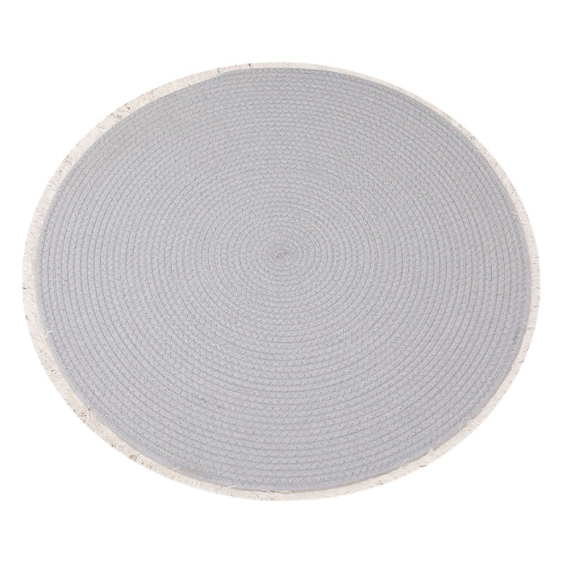 almohadilla de comedor redonda tejida mezclada una variedad de estilos almohadilla de comedor de aislamiento térmico almohadilla de comedor de césped de hierba para cocina doméstica almohadilla de aislamiento térmico