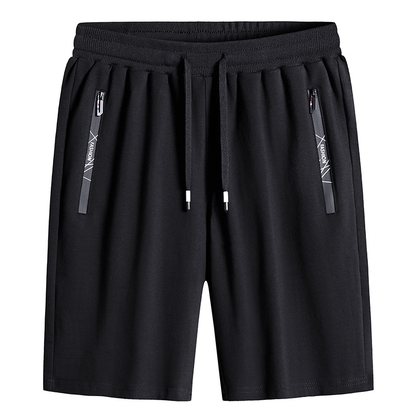 Pantalones cortos recortados de los hombres pantalones cortos de verano sueltos Pantalones deportivos casuales en casa más tamaño pantalones cortos de playa de punto pantalones medios