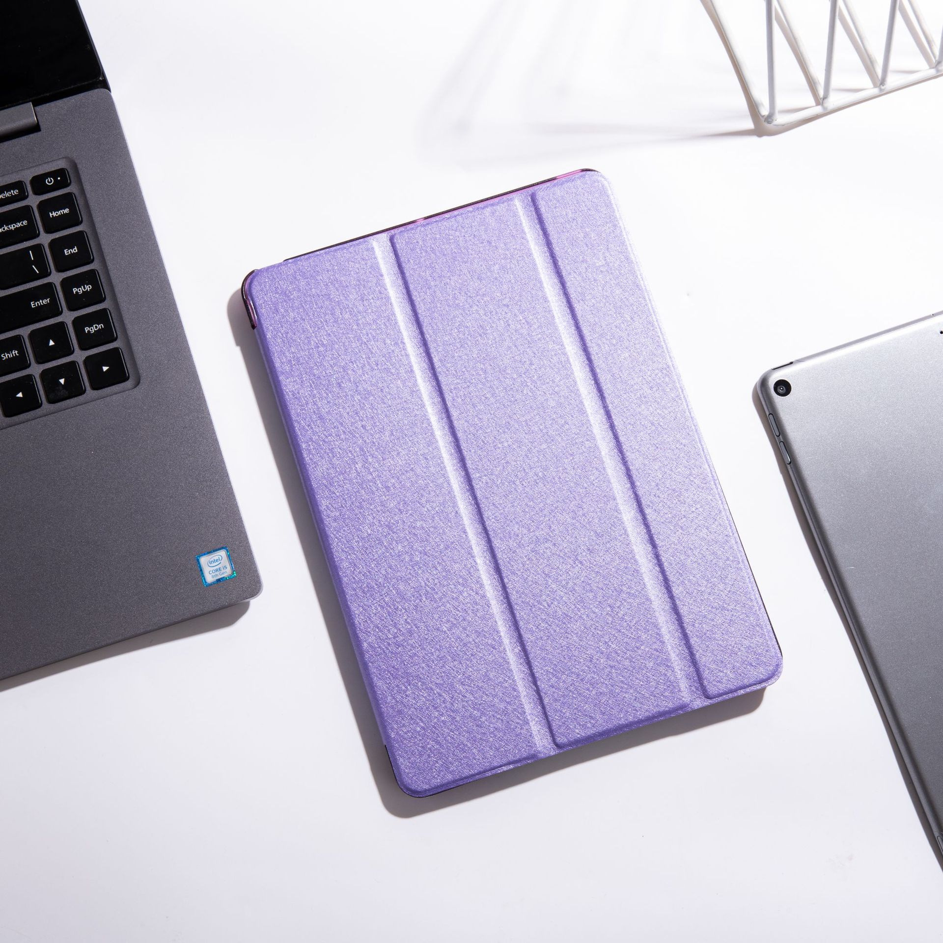 Caso protector aplicable ipad10.2 mini456 generación caso duro Pro12.9 pulgadas PC caso de cuero inteligente dormir tres veces