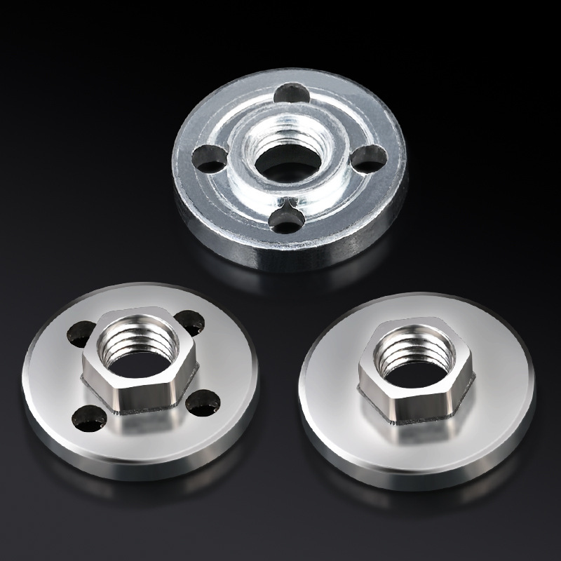 Old 100 angle grinder hexagonal four-hole press plate full set of press plate grinder nut accessories tools wholesale