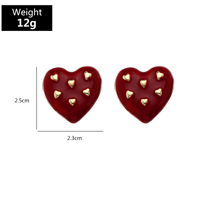 Fashion Simple Heart-shaped Flower Earrings display picture 12