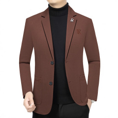 純色男性カジュアル洋服上着2025春の新型ファッションビジネスファッション