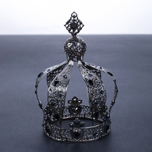 欧式复古金属城堡皇冠女王霸气王冠婚庆节日生日鲜花蛋糕摆件装饰