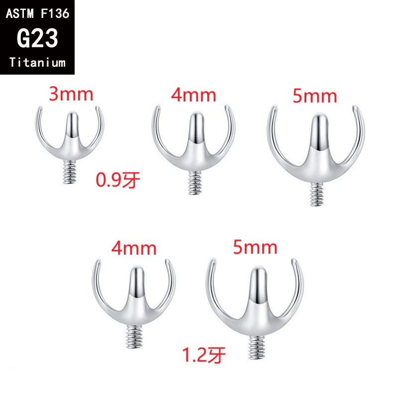 Labret piercing jewelry detail image