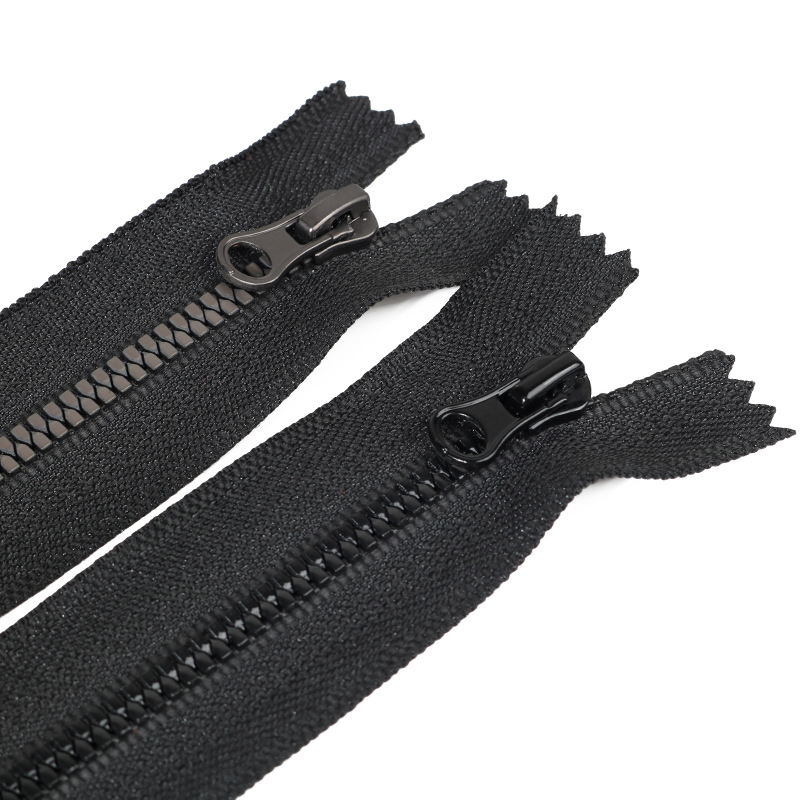 3號玉米牙樹脂拉鏈閉尾20cm黑色拉鎖 服裝箱包口袋拉鏈條批發