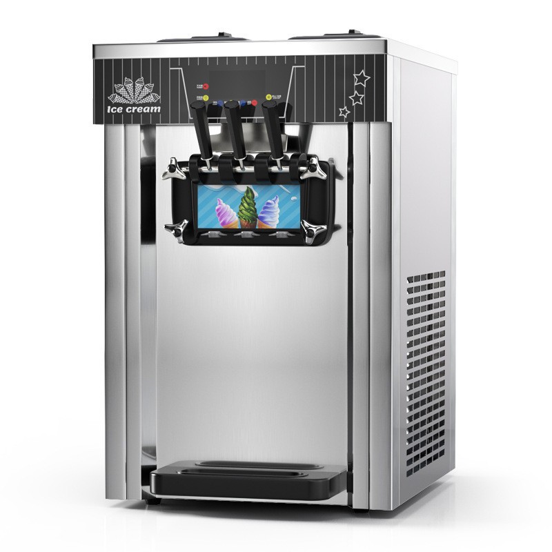 ZB-BQL68 máquina de helado suave pequeña máquina de helado vertical comercial máquina de helado de escritorio máquina de helado de tres colores CE