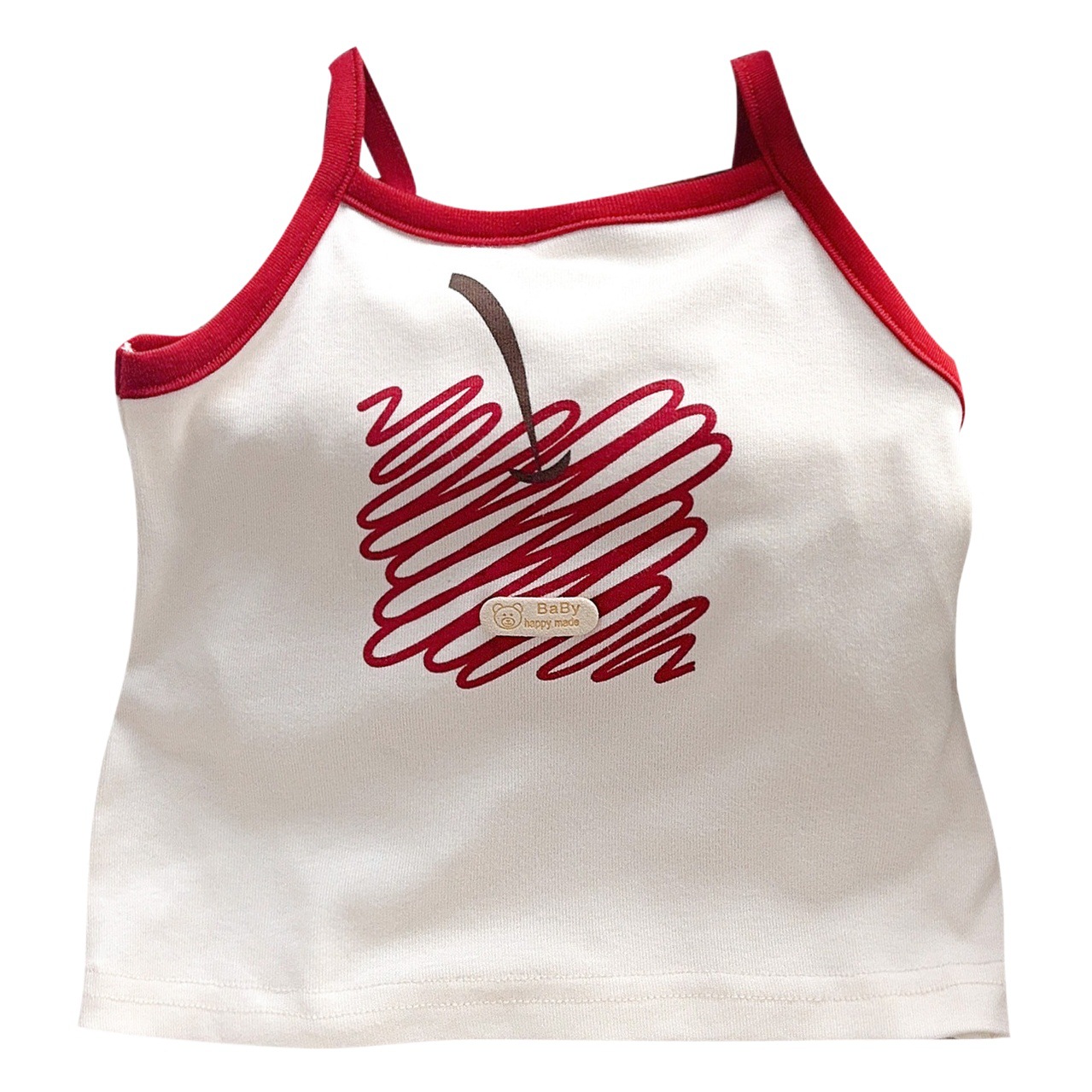 Ropa infantil japonesa para bebés y niños, estilo fino de verano, camisola de alta elasticidad, chaleco casual para bebés, top de dibujos animados lindo