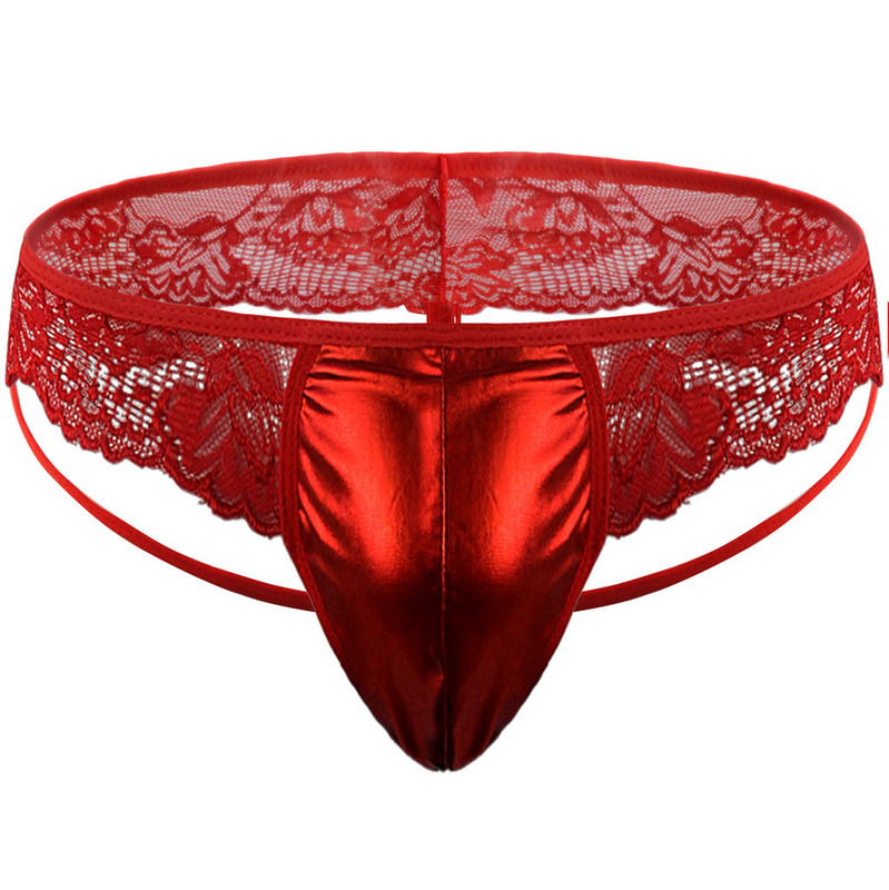 Tzy0975T men's sexy underwear underwear wholesale leather lace string thin edge thong T pants