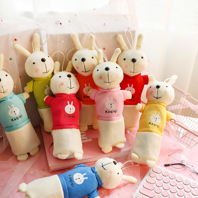 かわいいクリエイティブぬいぐるみバニーペンケース学生大容量シンプルな筆箱子供の文具賞品卸売|undefined