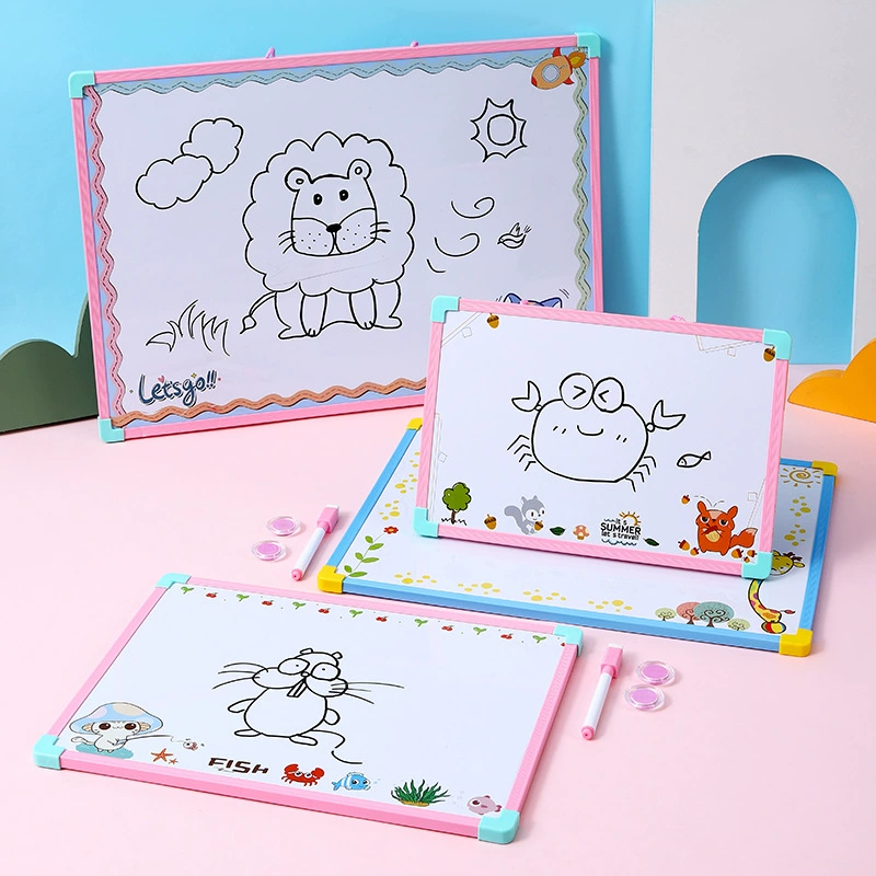 晶晶 Magnetic children's double-sided whiteboard writing and erasable baby graffiti office notes dry erasing hanging message board