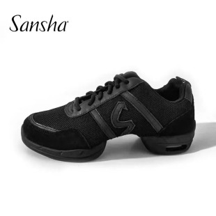 Sansha French Sansha Modern Dance Shoes Women's Jazz Dance Soft Bottom Breathable Leather Square Dance Dancing Shoes
