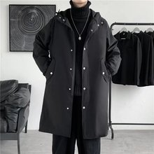 男士时尚新款中长款风衣2025春秋季网红韩版炸街大衣衣服一件代发