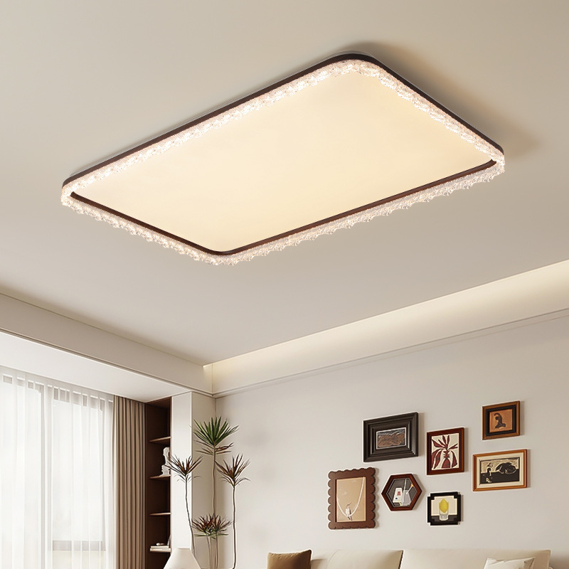 Lámpara de techo de sala de estar de estilo antiguo, atmósfera moderna, simple, Guangdong Zhongshan 2025 nueva combinación de paquete de iluminación para toda la casa