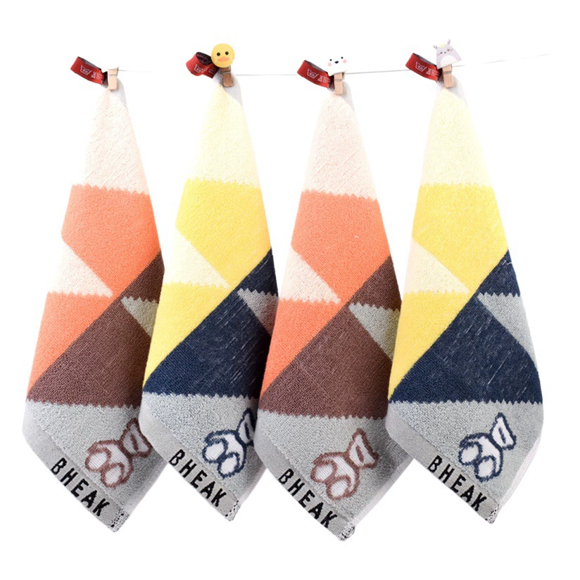 Полотенце квадратное из чистого хлопка, подвесное, в наличии, для младенцев, детей и использования в детских садах, полотенце для лица, 25*25 см, толстое, впитывающее, салфетка