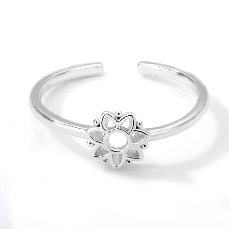 simple hollow flower opening adjustable ring flower stamen ring