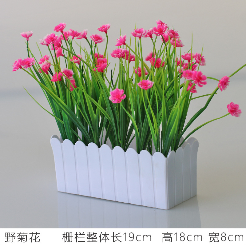 Flor artificial jardín de flores de plástico traje de valla de flores artificiales decoración de la ventana interior y exterior decoración floral decoración de la Mesa maceta flor