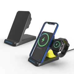 新しいスリーインワンワイヤレス充電器オールインワン携帯電話ホルダーワイヤレス充電ヘッドフォン時計ギフト外国貿易