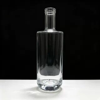 700ml晶白料玻璃洋酒瓶 直筒空酒瓶 威士忌伏特加白兰地分装玻璃