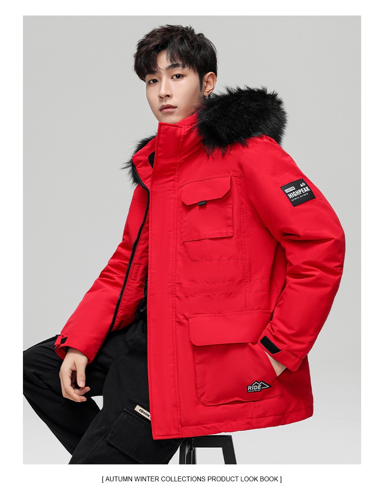 Nueva chaqueta de invierno con capucha informal y cálida de moda para hombre_voghion.com