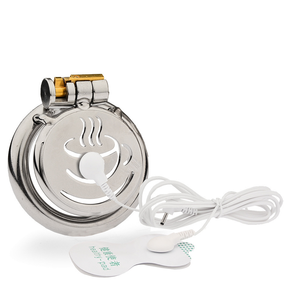 Men’s Stainless Steel Birdcage Chastity Cage with Lock, Manual Restraint Device — detail image 8