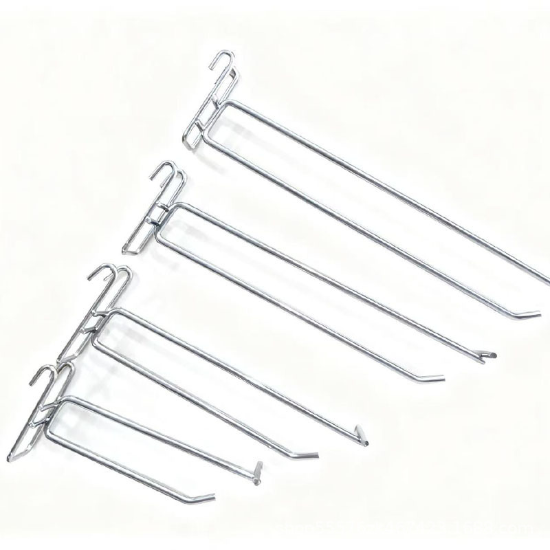 Shelf Mesh Hooks Electroplated Iron Wire Mesh Double-Line Side Mesh Jewelry Storage Rack Display Rack Wall-Mounted Storage