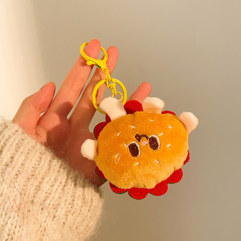 かわいいぬいぐるみ車のキーホルダー、キーチェーン、バッグの飾り、ちょっとしたギフト、子供向け遊園地の小さな人形|undefined