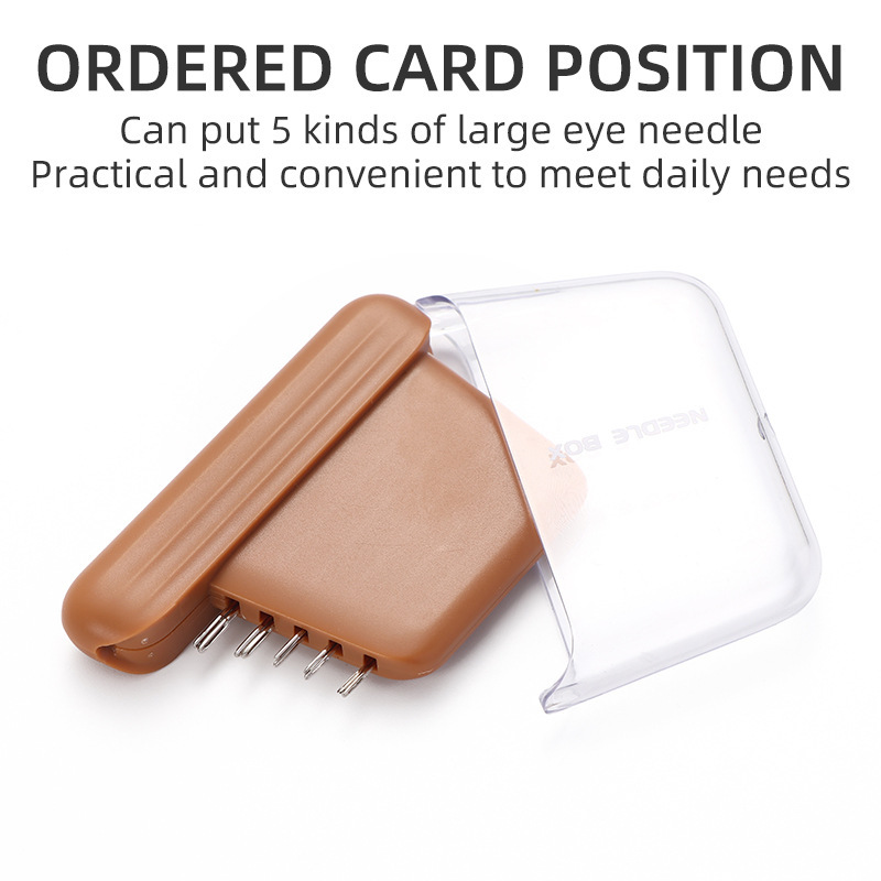 Caja de agujas magnéticas portátil para el hogar, conjunto de agujas de coser para el dormitorio de estudiantes, caja de almacenamiento de color, agujas de coser a mano de múltiples especificaciones