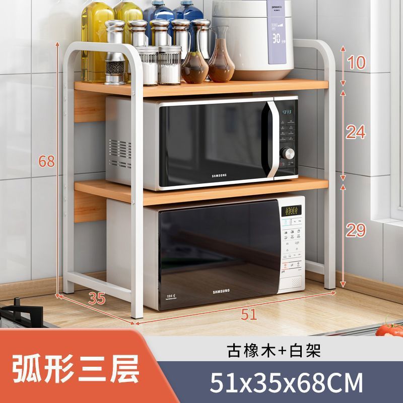 Cocina multifuncional horno de microondas estante de escritorio horno arroz cocina de escritorio estante de almacenamiento para artículos domésticos