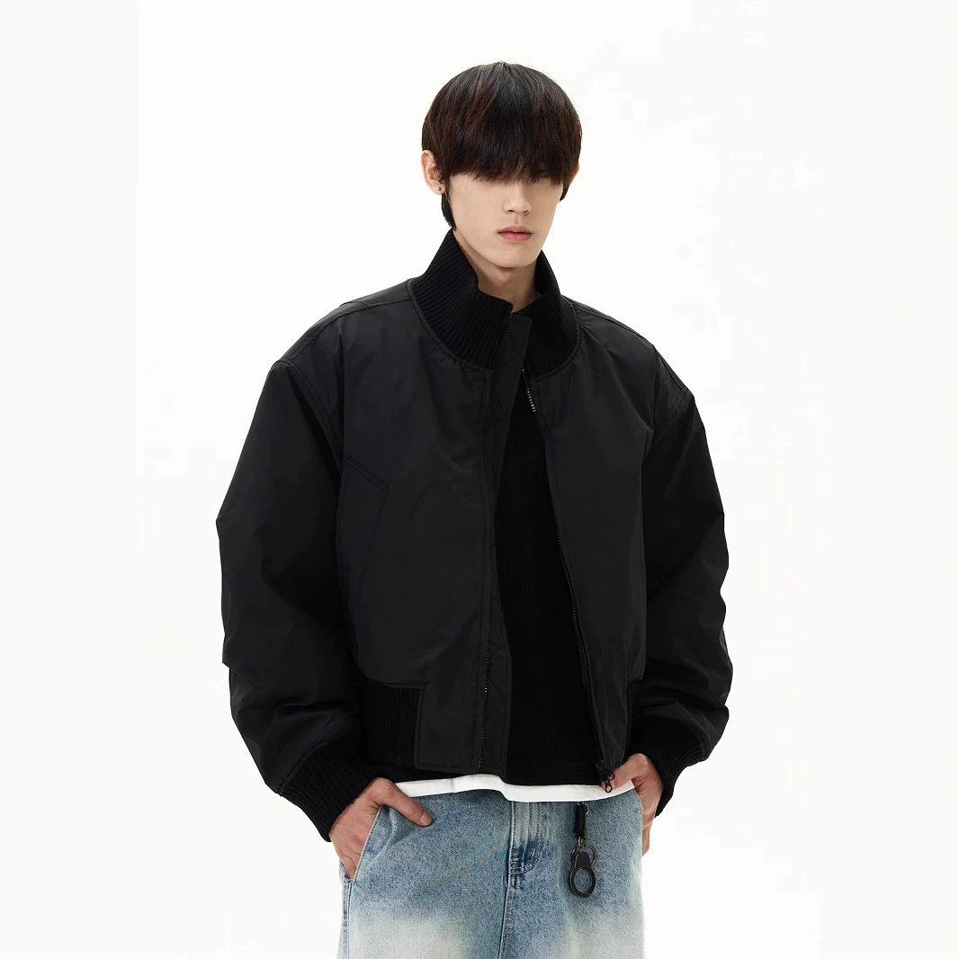 Short winter down jacket, American style, increased thickness, for beloved