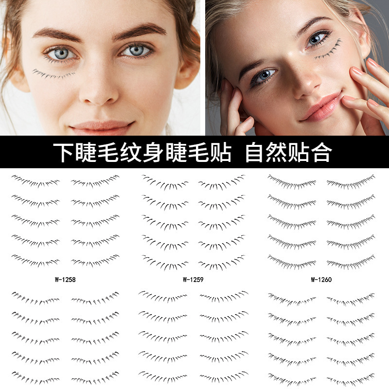 2023 new fake eyelash tattoo paste simulation net red with eyelash paste wholesale custom wholesale