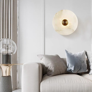 Cross-border Designer Spanish Marble Living Room Tv Background Wall Lamp Accessible Luxury Simple Creative Bedroom Bedside