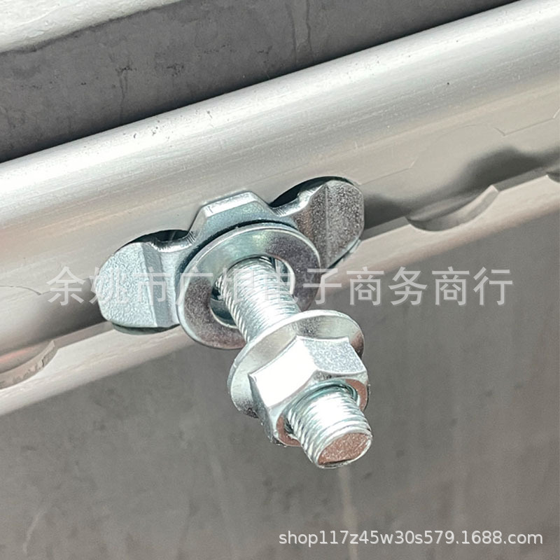 M8 아연 도금 나사 조인트 RV 오프로드 차량 수정 수하물 가방 고정 L 레일 알루미늄 합금 트랙 액세서리