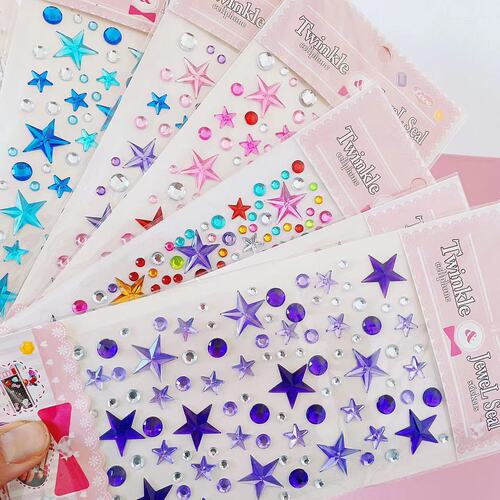 Large diamond color sticker paste handmade mobile phone case full of stars color red pink purple student decoration color diamond treasure