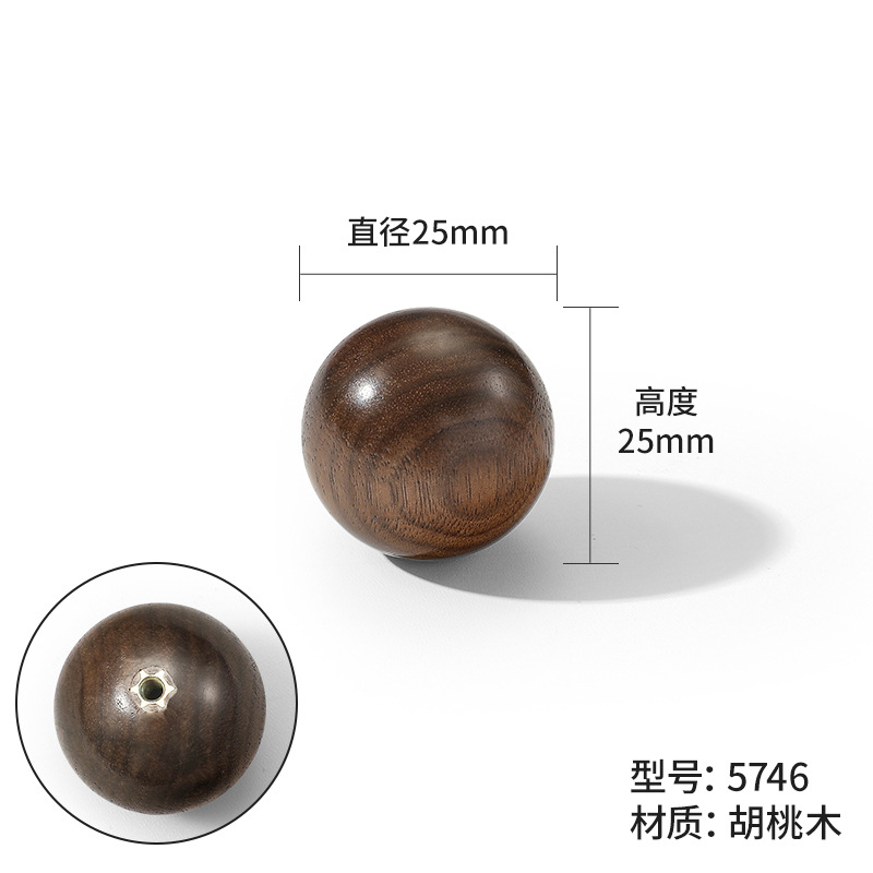 Tirador de madera estilo vintage para muebles