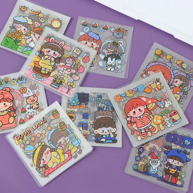 Waterproof cartoon sticker, set, custom-made, wholesale
