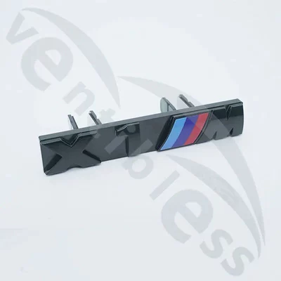 Car logo – X7, M8, black - glossy-black-center-grille-logo-x1m