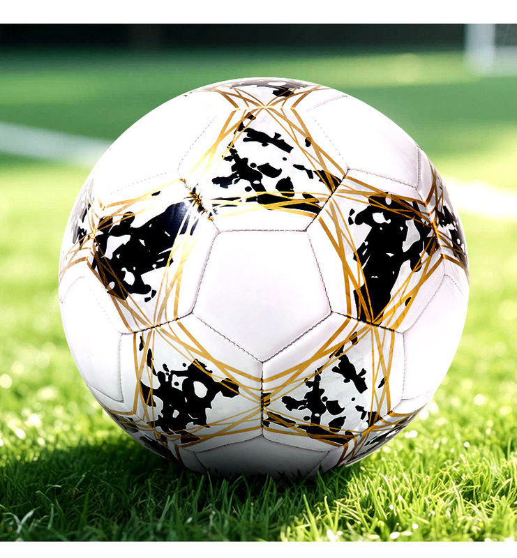 サッカー卸売りメーカー直販3号4号5号小中学生成人訓練試合白黒PVC機縫いPU|undefined