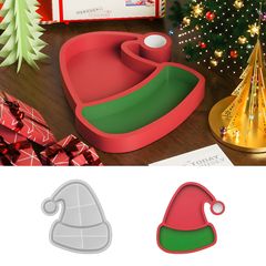 自慢 DIY 接着剤モールドクリスマス帽子トレイ装飾品石膏収納ボックスシリコーンモールド